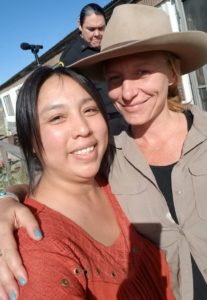With Christina Voros on set of Yellowstone