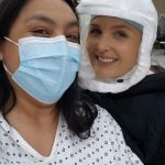 On set of Grey's Anatomy with Camilla Luddington